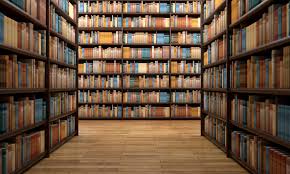книги на стеллажах